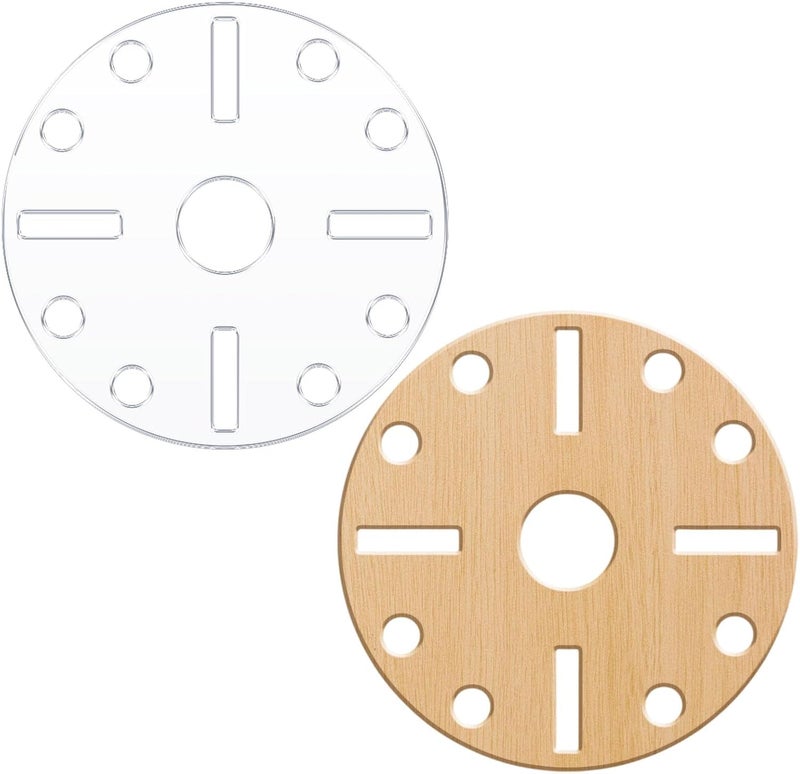 beinkmake Round Clock Router Template Circle Acrylic Router Template with Clock Dials for Woodworking Drawing Inlay Templates Charcuterie Board Decorative Templates - Image 1